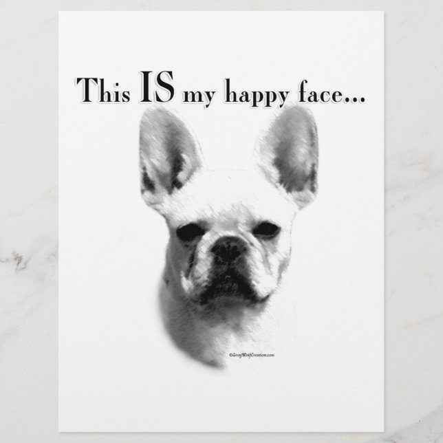 Papier Frenchie Happy Face (Devant)