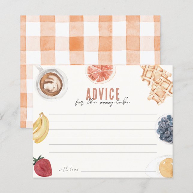 Papier Fruits de café de gaufre Bébé Brunch Conseils Cart (Devant / Derrière)