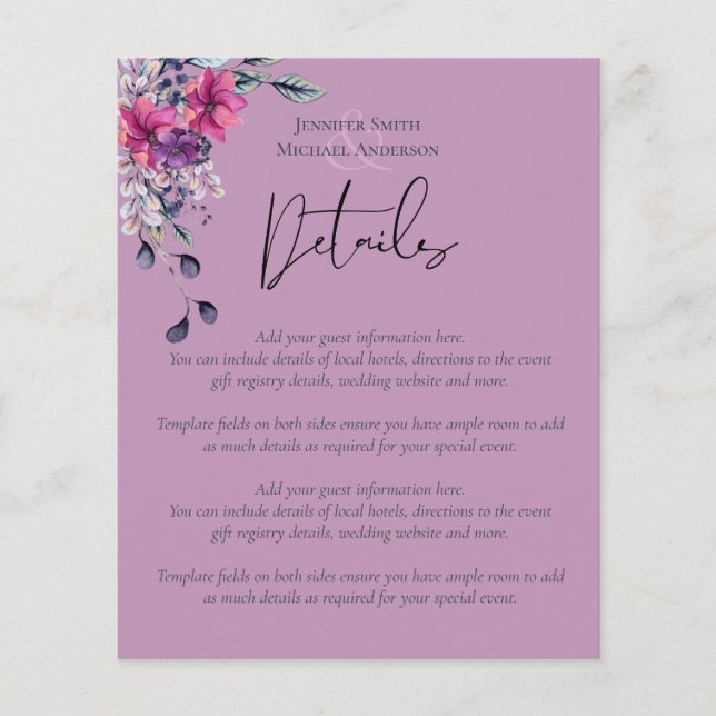 Papier Fuchsia Dreams coordonne Sage and Deep Pink (Devant)