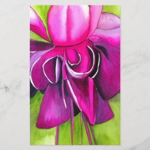 Papier Fuchsia pop art watercolour flower