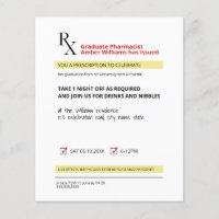 Fun Novelty Rx Prescription Pharmacy Graduation En