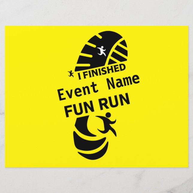 Papier Fun Run Event Cause Charité Promotion Prix (Devant)