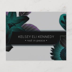 Papier funérailles florales vintages