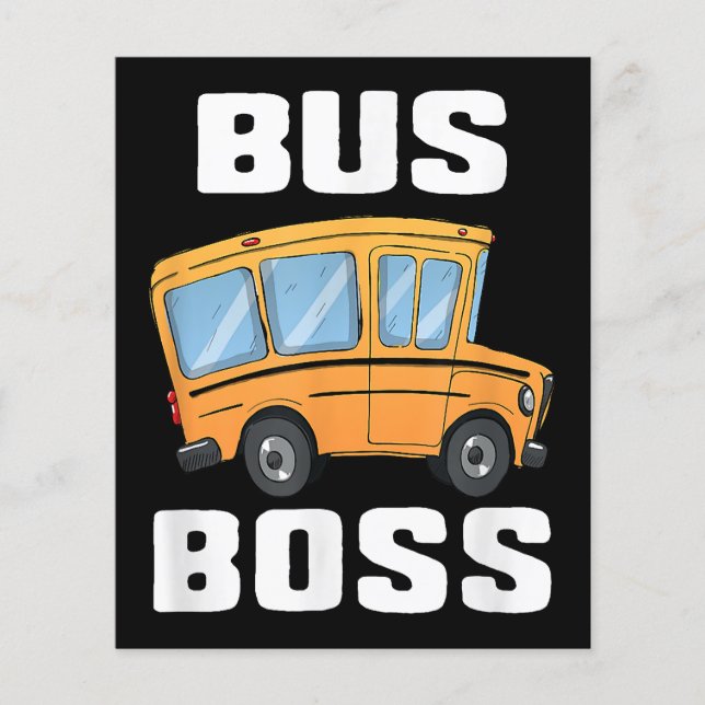 Papier Funny Bus Boss School Bus Driver (Devant)