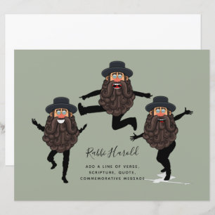 Papier FUNNY Dancing RABBI Personnalisé avec texte