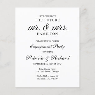 Papier Futur Invitation de la partie de l'engagement budg