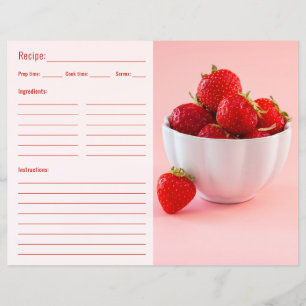 Papier Gabarit de photo de nourriture aux fraises rouges