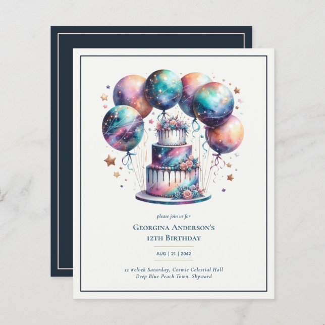 Papier Galaxie céleste cosmique Starry Night Marine ANNIV (Devant / Derrière)