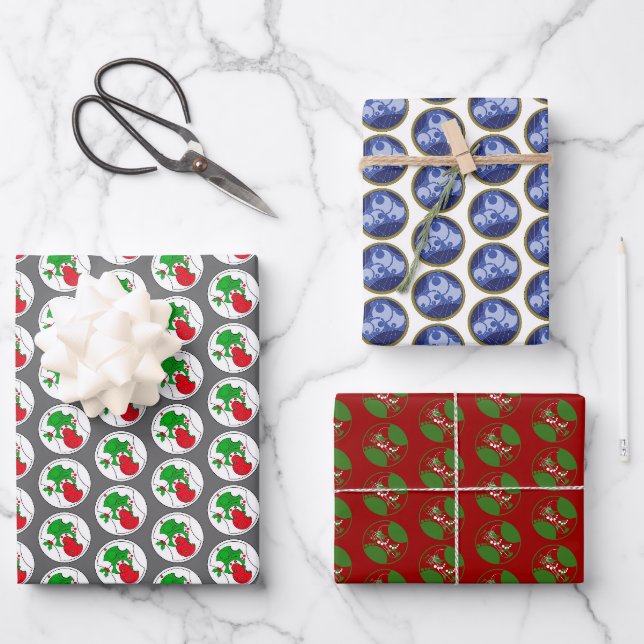 Papier Gallifreyan Christmas Wrapper 3 Pack (Recto)