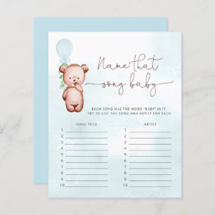 Papier Garçon Bear Bolos Nom Qui Chanson Jeu