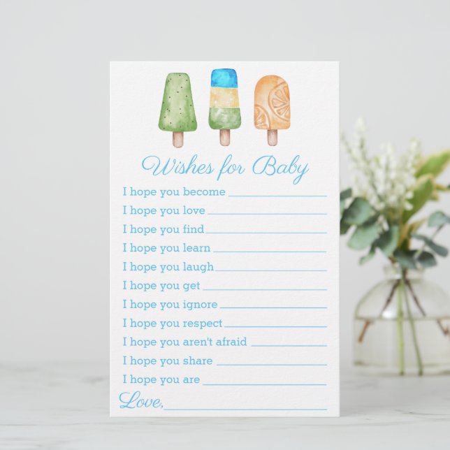 Papier Garçon prêt à jouer au Baby shower d'été (Debout devant)