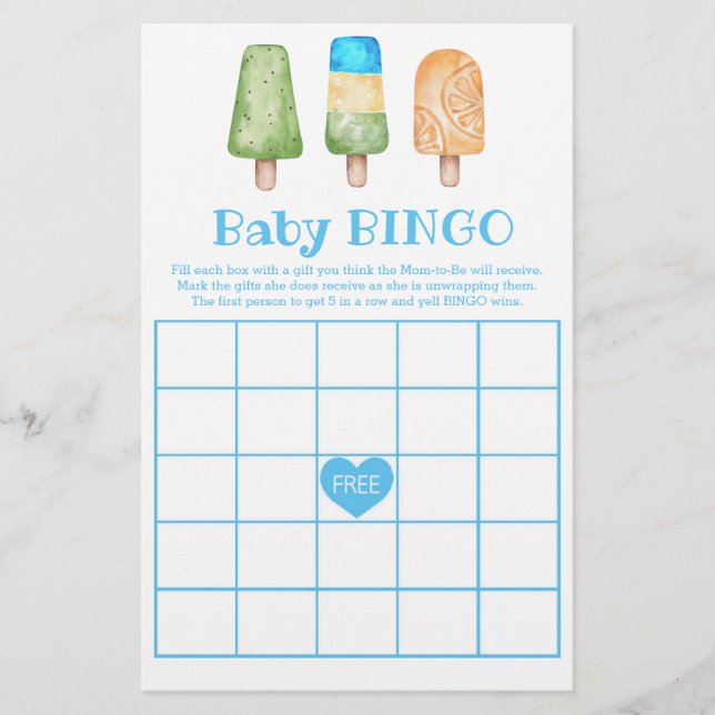 Papier Garçon prêt à jouer au Baby shower d'été (Devant)