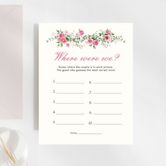 Papier Garden Party Où Étions-Nous Pink Fête des mariées  (Créateur téléchargé)