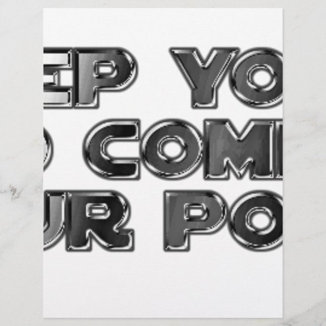 Papier Gardez vos commentaires idiots (Devant)