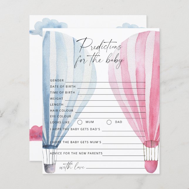 Papier Genre Reveval jeu - prédictions et conseils pour b (Devant / Derrière)