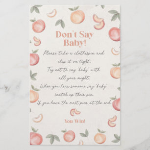 Papier gentil pêche boho ne pas dire baby shower jeu