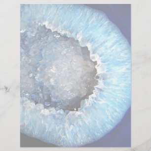 Papier Géode cristal bleu tombé