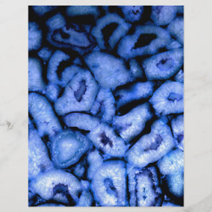 Papier Géodes d'agate de quartz bleu