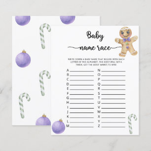 Papier Ginger cookies Baby name race game
