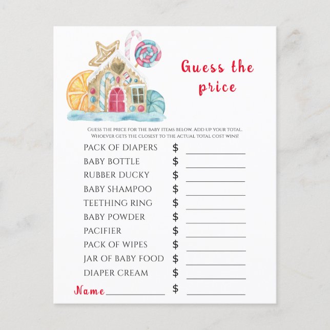 Papier Ginger house - Price Guards Game (Devant)