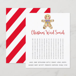Papier Gingerbread man - Christmas Word Search Jeu
