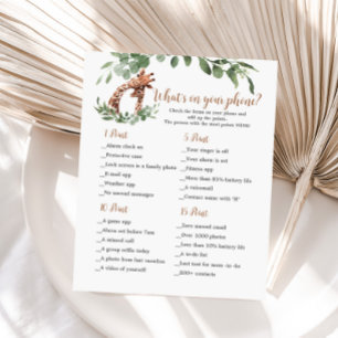 Papier Giraffe ce qu'il y a dans votre jeu de téléphone