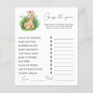 Papier Giraffe - Prix Guess jeu