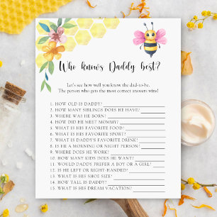 Papier Girl Bee - Qui connaît papa meilleur jeu