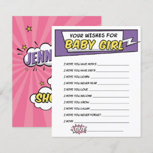 Papier Girly Superhero Comic Book Douche Wives for baby