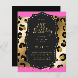 Papier Glam Girly Parties scintillant 21e anniversaire (o