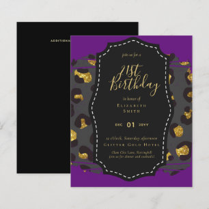 Papier Glam Girly Parties scintillant 21e anniversaire (o