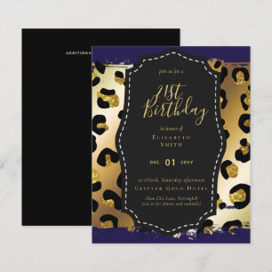 Papier Glam Girly Parties scintillant 21e anniversaire (o