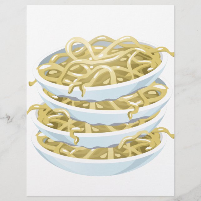 Papier Glitch Food plain noodles (Devant)