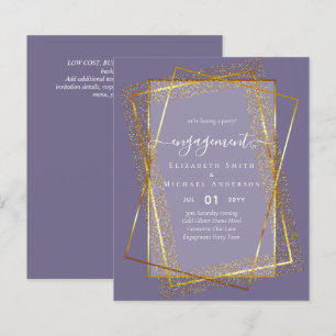 Papier Glitzy Glam ENGAGEMENT Partie Invitations BUDGET