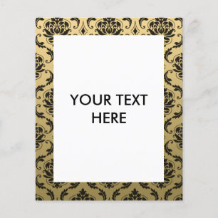 Papier Gold et Black Classic Damask