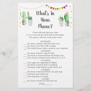 Papier Gold Fiesta Cactus What's In Your Phone Game