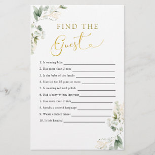 Papier Gold Greenery Baby in Bloom Trouvez l'invité