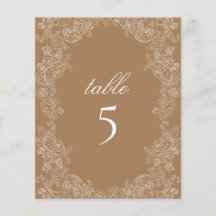 Golden Brown Table Rococo Botanique Wreath