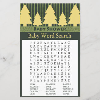 Papier Golden Christmas Tree Baby shower Word Recherche J
