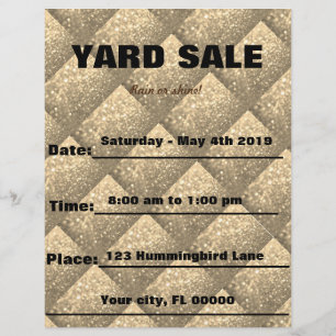 Papier Golden Sparkle Yard Vente / Faire-part d'événement