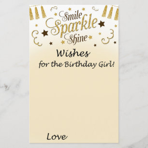 Papier Golden Wives pour la fille d'anniversaire