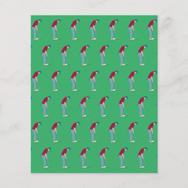 Papier Golf Vert Thème (Devant)