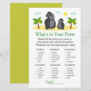 Papier Gorilla Qu'y a-t-il dans votre baby shower de jeu 