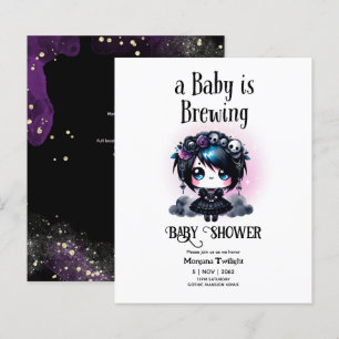 Papier Goth Baby Girl est en train de brasser Kawaii Anim