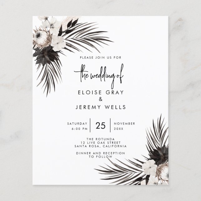 Papier Gothique Boho Faire-part de mariage (Devant)