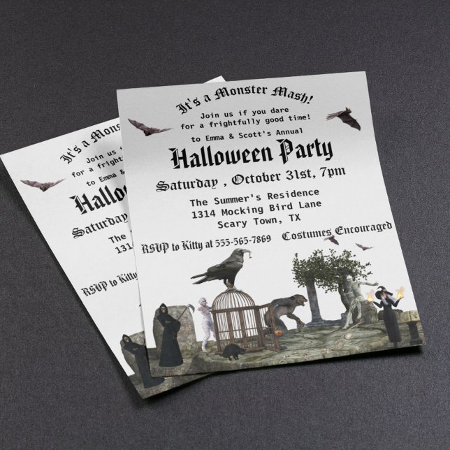 Papier Gothique Monster Mash Halloween Witch Budget (Créateur téléchargé)