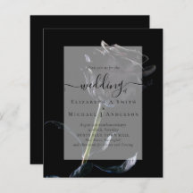 Gothique Noir Rose Goth Wedding Invitation