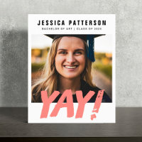 GRAD personnalisable "YAY!" diplôme d'études Annou