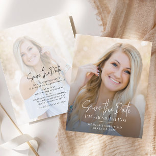 Papier Graduation 2024 Enregistrer la date Faire-part pho