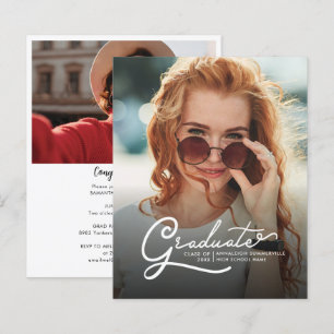 Papier Graduation 2024 Grad Photos Party Invitation